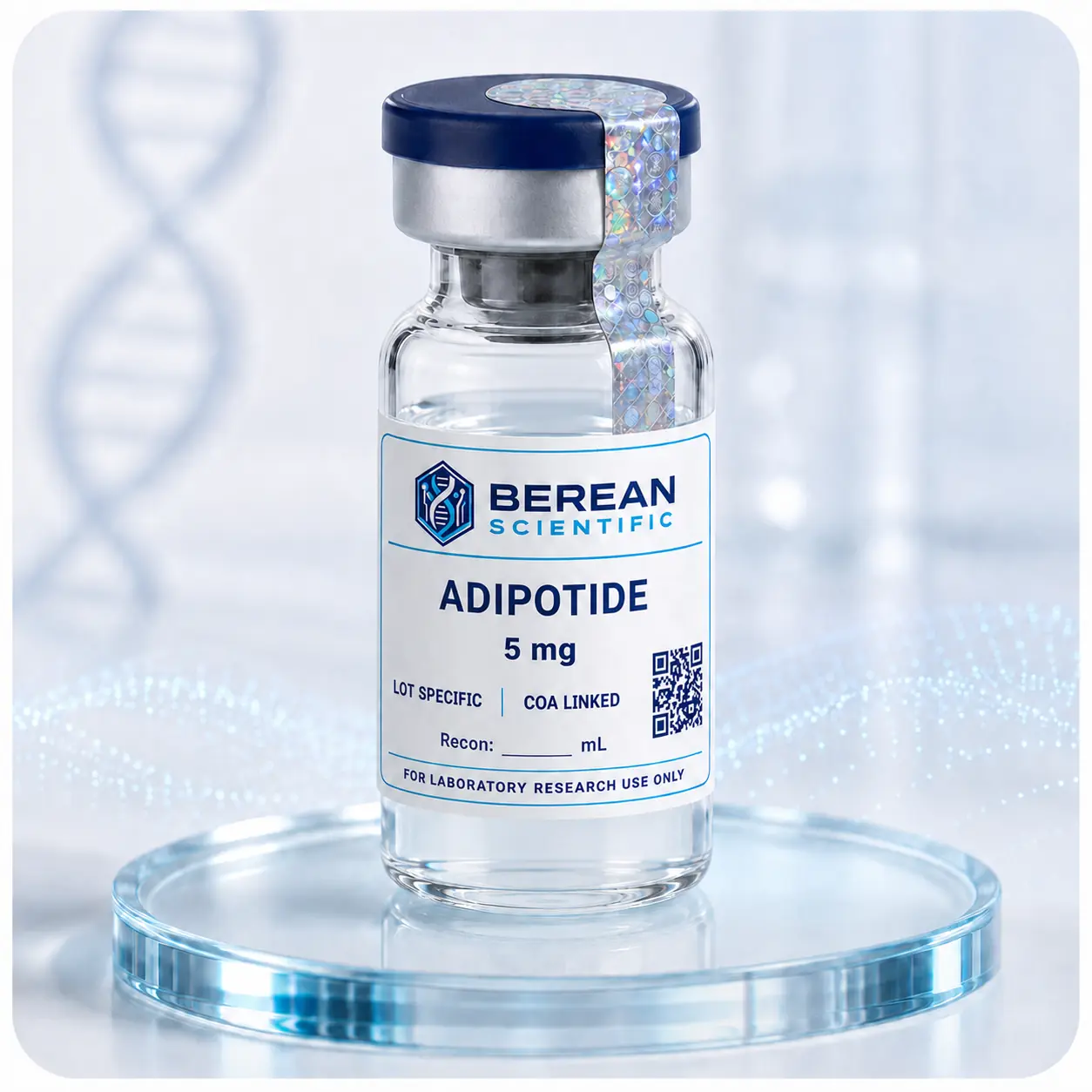 Berean Scientific Adipotide vial with 5 mg label